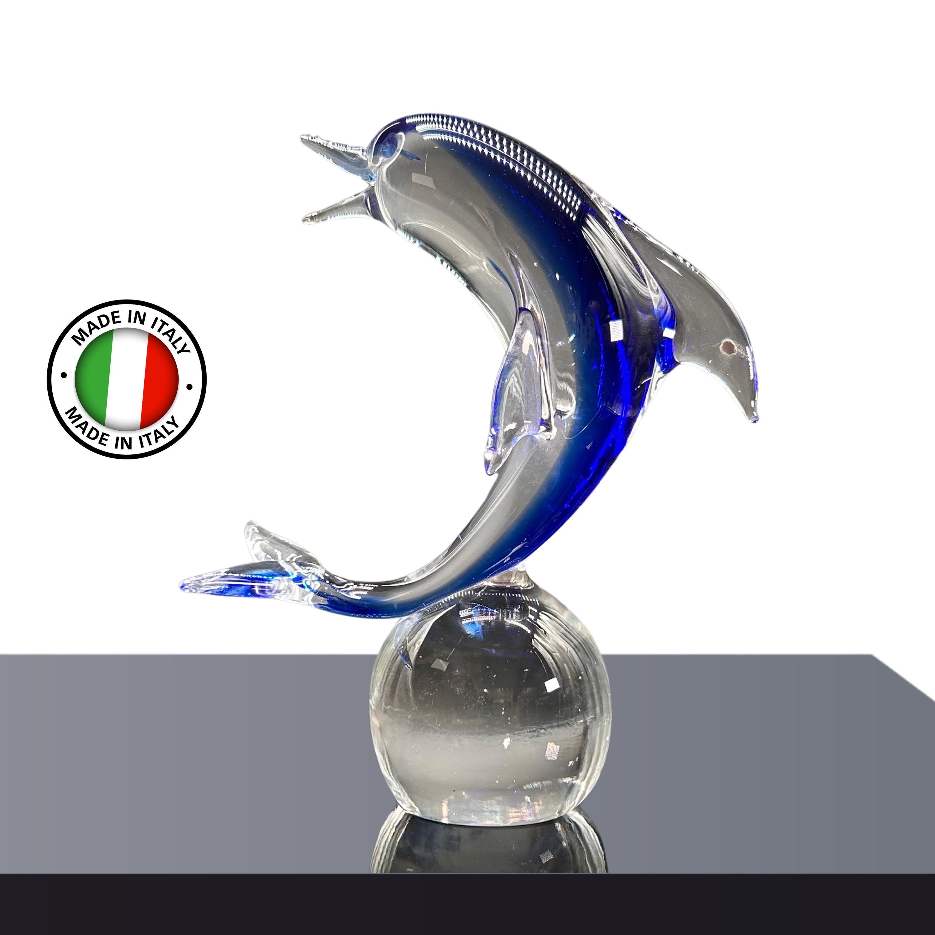 formia イルカ ガラス 置物 クリスタル イタリア製 MURANO Amazon.co.jp: formia イルカ ガラス 置物 クリスタル