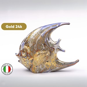 Murano Fish with 24k Gold Leaf – Pisces birthday gift idea Handmade in Venice