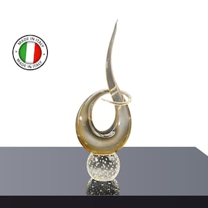 Murano Glass Sculpture &quot;LOVE KNOT&quot; – Valentine’s Day gift love anniversary romantic luxury idea Certified Handmade in Venice | Free Shipping