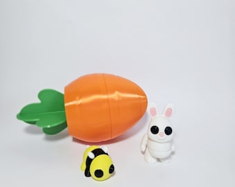 Mini 3d Animals Mystery Easter Bunny with Carrot Container