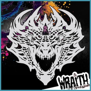 Dragon #1 - Reusable Airbrush Stencil Template