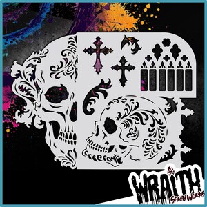 Gothica - Reusable Airbrush Stencil Template