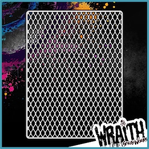 Fish Scales #2 - Reusable Airbrush Stencil Template