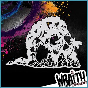 Skull Island - Reusable Airbrush Stencil Template