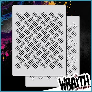 Diamond Plate #2 - Reusable Airbrush Stencil Template