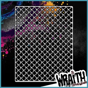 Fish Scales #5 - Reusable Airbrush Stencil Template