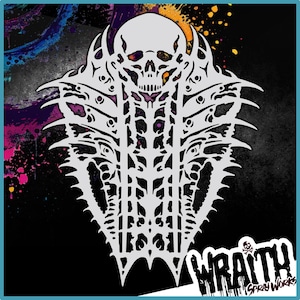 Biomech #5 - Reusable Airbrush Stencil Template