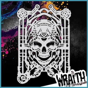 Biomech #7 - Reusable Airbrush Stencil Template