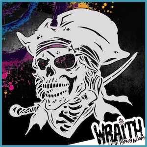 Pirate #1 - Reusable Airbrush Stencil Template