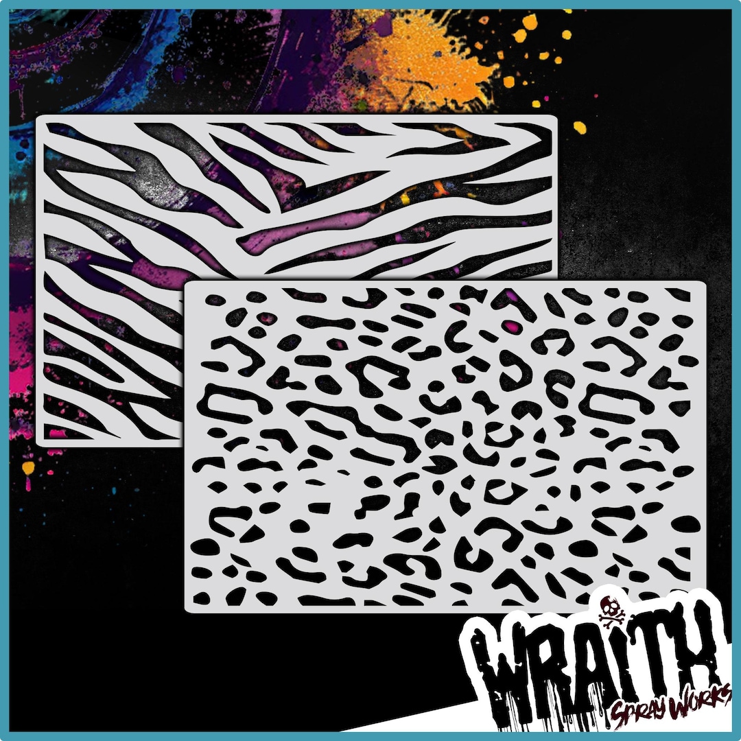Zebra Leopard Patterns - Reusable Airbrush Stencil Template - Etsy
