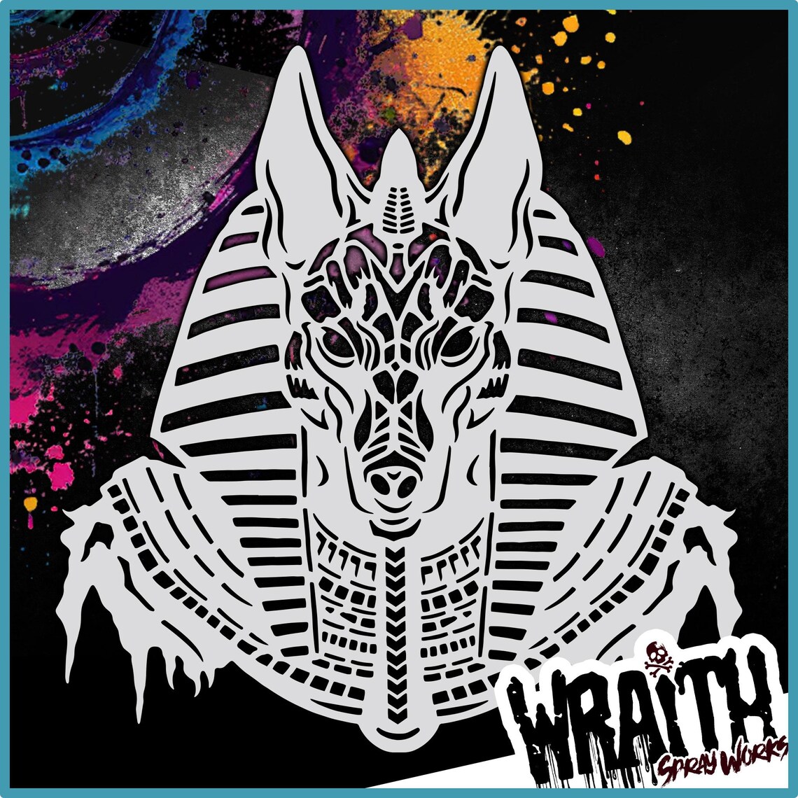 Anubis - Reusable Airbrush Stencil Template - Etsy