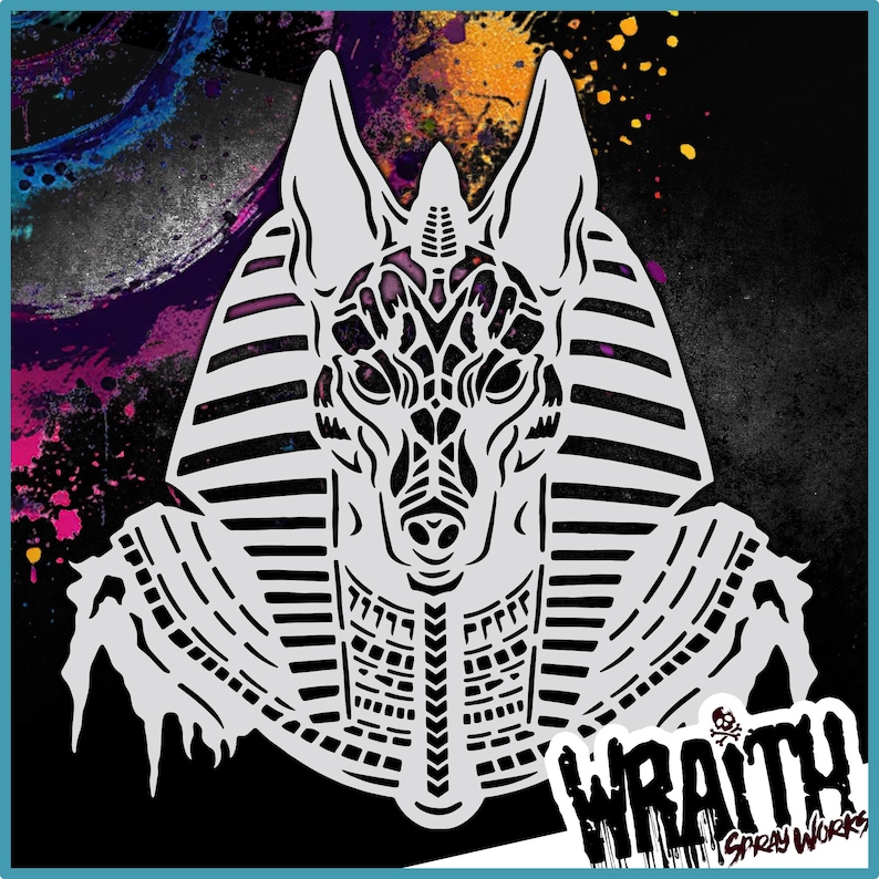 Anubis - Reusable Airbrush Stencil Template - Etsy
