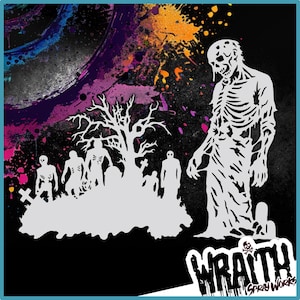 Zombie #5 - Reusable Airbrush Stencil Template