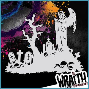 Cemetery #2 - Reusable Airbrush Stencil Template