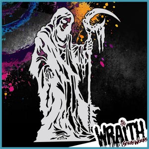 Cemetery Statue #4 - Reusable Airbrush Stencil Template