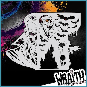 Vampire Curse - Reusable Airbrush Stencil Template
