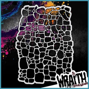 Cobblestones - Reusable Airbrush Stencil Template