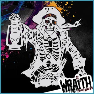 Pirate #4 - Reusable Airbrush Stencil Template