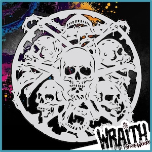 Circle of the Dead - Reusable Airbrush Stencil Template
