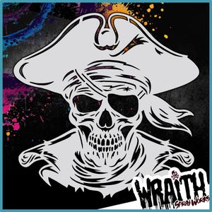 Pirate #2 - Reusable Airbrush Stencil Template