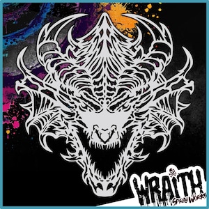 Dragon #4 - Reusable Airbrush Stencil Template
