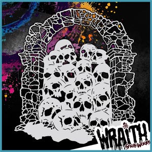 Cemetery #3 - Reusable Airbrush Stencil Template