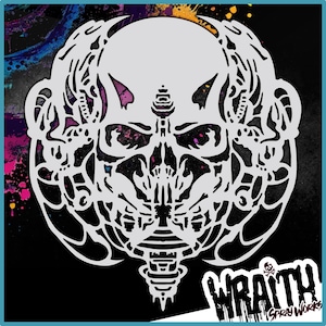 Biomech #12 - Reusable Airbrush Stencil Template