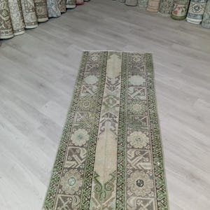 2x5 TURKISH VINTAGE AREA Rug 2x5,Oushak Handmade Wool Rug,Door Mat,Doormat,2x5 Turkish Rug 2x5 Vintage Rug,Wool Area 1.11x4.6 ft