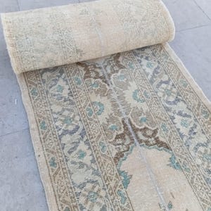 Vintage Turkish Runner Rug: 2.1x22.8 ft, 1970s Patchwork Corridor Rug