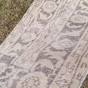 Alfombra turca extra larga de 2 x 20: Alfombra de pasillo Oushak neutra (3,5 x 6 m)