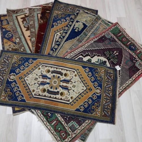 Turkish Oushak Runner Rug: 2x5 Vintage Handmade Wool Entryway Rug