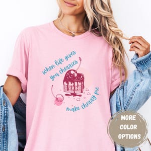 Cute Cherry Shirt, Coquette Aesthetic, Fruit Gift for Baker, Funny Cherry Graphic Tee, Fruit Tshirt, Pinterest Aesthetic, Girly Social Club