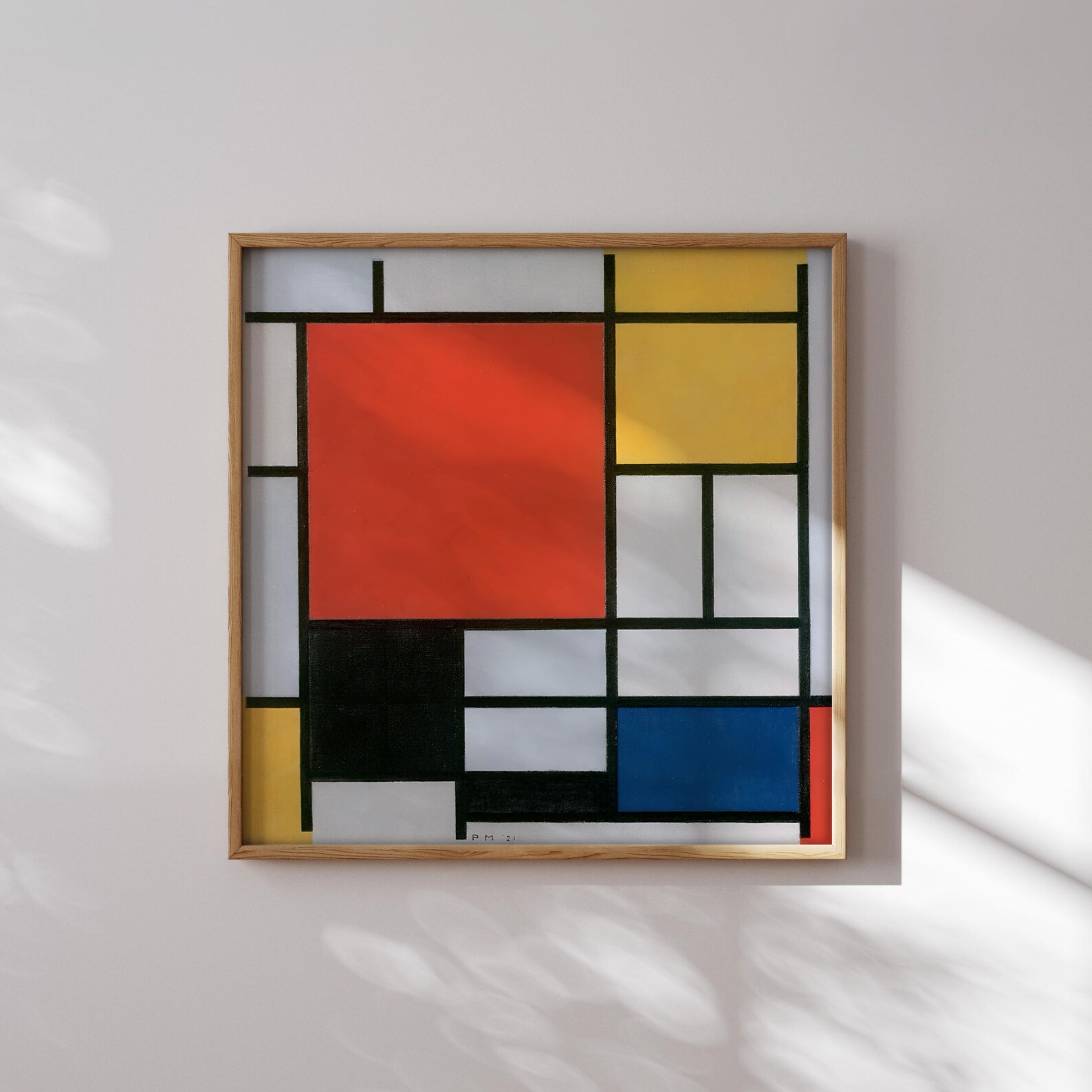 Piet Mondrian: Composition With Large Red Plane, Yellow, Black, Gray ...
