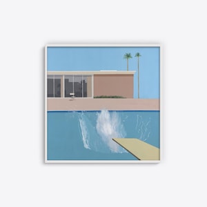 David Hockney: A Bigger Splash (1967), David Hockney Kunst, quadratischer Wandkunst-Druck