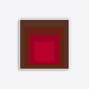 Josef Albers: Omaggio al quadrato (opera d'arte Red II), Josef Albers Art, stampa artistica da parete quadrata