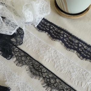 Luxury Eyelash Lace Trim | 3 Yards per Piece