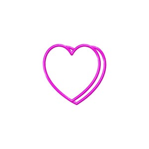 Valentine Candy Heart Satin Stitch File Machine Embroidery Design (Instant Download, 11 Sizes)