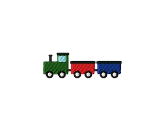 Train Mini Fill Stitch File Machine Embroidery Design (Instant Download)