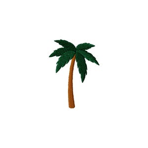 Palm Tree Mini Fill Stitch File Machine Embroidery Design (9 Sizes, Instant Download)