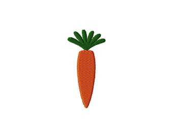 Carrot Mini Fill Stitch File Machine Embroidery Design (Instant Download, 9 Sizes)