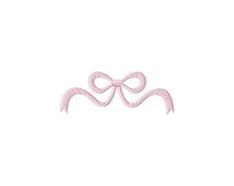 Bow Mini Fill Stitch File Machine Embroidery Design (9 Sizes, Instant Download)
