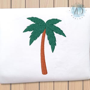 Palm Tree Embroidery Design: Mini Fill Stitch (9 Sizes, Instant Download)