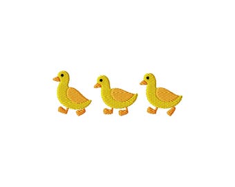 Ducklings Baby Ducks Mini Fill Stitch File Machine Embroidery Design (Instant Download)