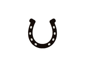 Horse Shoe Mini Fill Stitch File Machine Embroidery Design (9 Sizes, Instant Download)