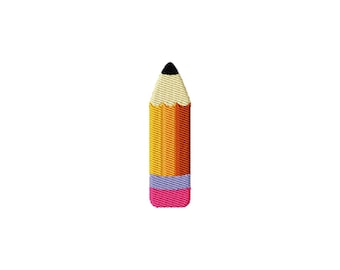 Pencil School Mini Fill Stitch File Machine Embroidery Design (Instant Download, 9 Sizes)