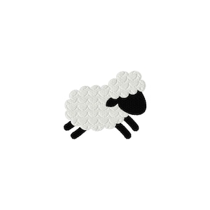 Schaf Mini Füllstich Datei Stickmuster, Maschinenstickerei (Instant Download, 9 Größen)
