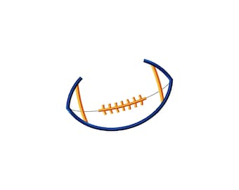 Football Outline Sports Satin Stitch File Machine Embroidery Design (Instant Download, 9 Sizes)
