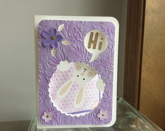 Happy Easter Bunny !!  Peeking at you Handmade card and envelope