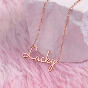 Personalized Minimalist Name Necklace. Custom Silver Name Necklace, Monogram Name Necklace, Birthday Gift, Handmade Gift for Her, Mom Gift