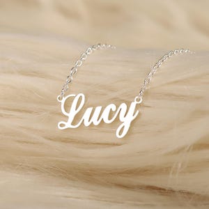 18k Gold Plated Name Necklace, Cursive Name Necklace, Nameplate Necklace, Dainty Name Necklace, Personalized Name Necklace,Best Gift for Her